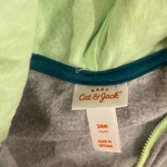 🦕 Cat & Jack Dino Hooded Romper – 24M | Like New | Zip-Up One Piece 🧸 - Picture 7 of 7
